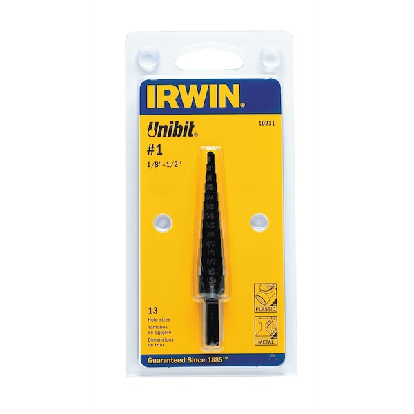 DRILL BIT 1 STEP 13 HOLE SIZES 132 INCREMENTS